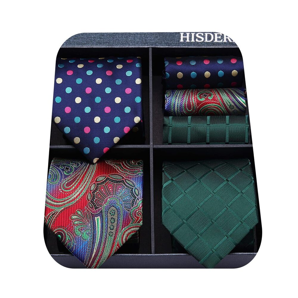 1671 Neck Tie Classic Lot 3 PCS Ties Set with present Box Business Formal